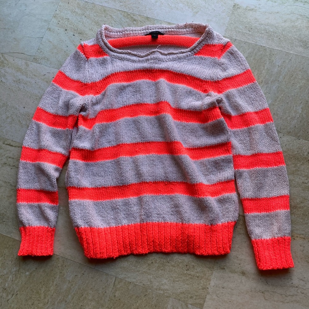 Jcrew scoop neck stripped sweater